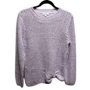 Kensie Lilac Blue Rainbow Metallic Sweater